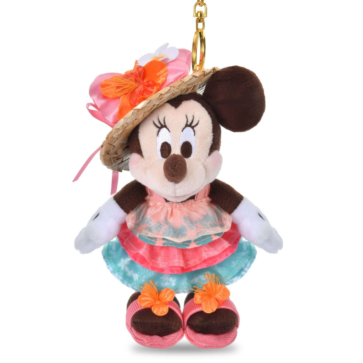 Japan Tokyo Disney Store Minnie Mouse Plush Toy Keychain SUMMER STYLE 2026