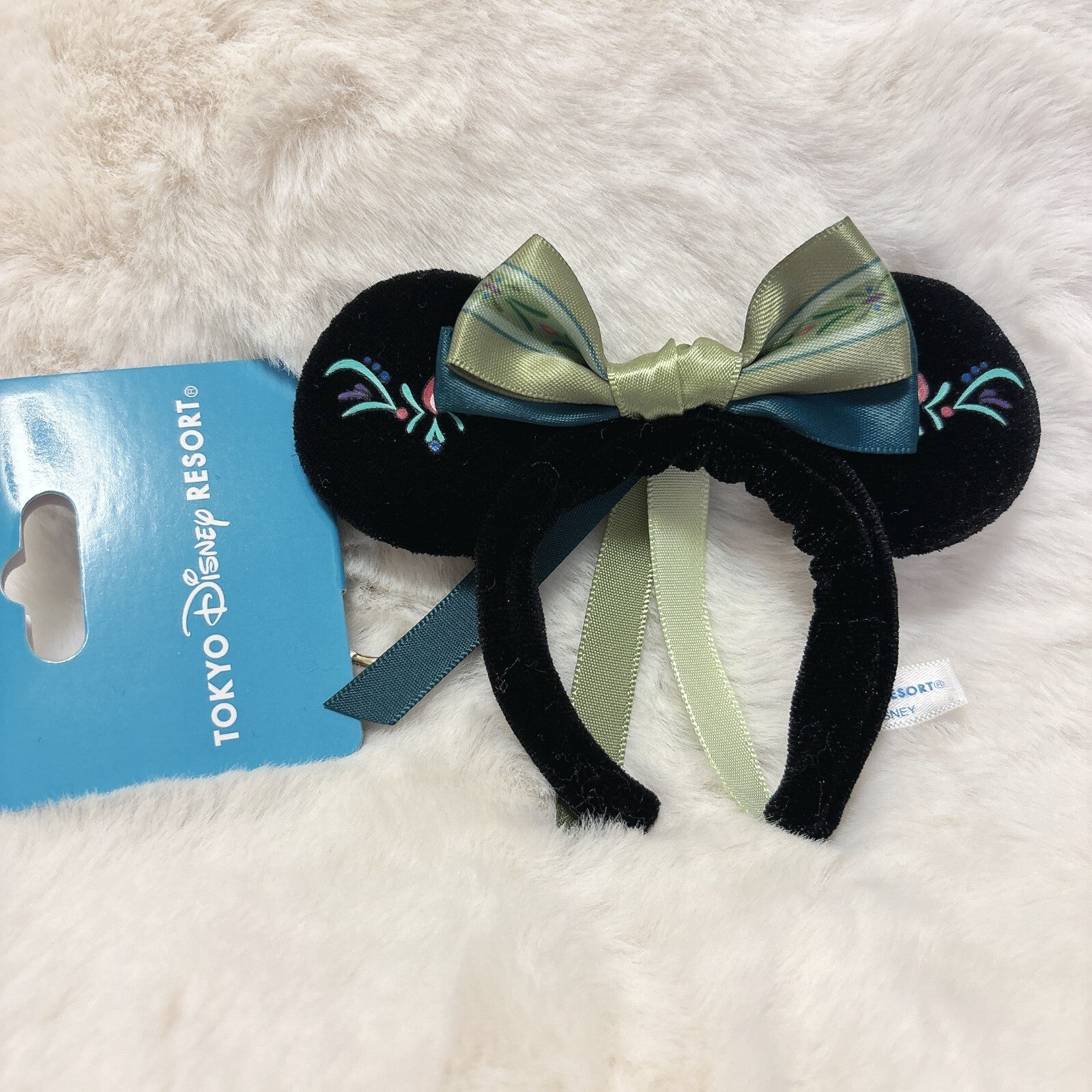 Japan Tokyo Disney Resort Key Chain Ears Headband Ana Frozen Fantasy Springs