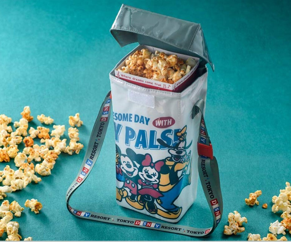 Japan Tokyo Disney Resort  Retro Popcorn case shoulder bag MY PALS !