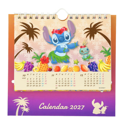 Japan Tokyo Disney Store Stitch Scrump Desktop Calendar Pop-up 2027