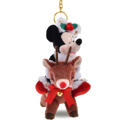 '+Japan Tokyo Disney Store Minnie Mouse Plush Toy Keychain Christmas