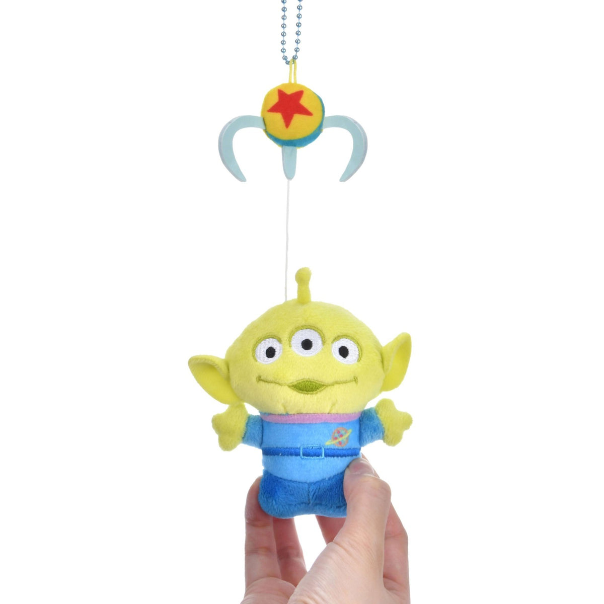 Japan Tokyo Disney Store Little Green Men Plush Keychain CRANEGAME Toy Story