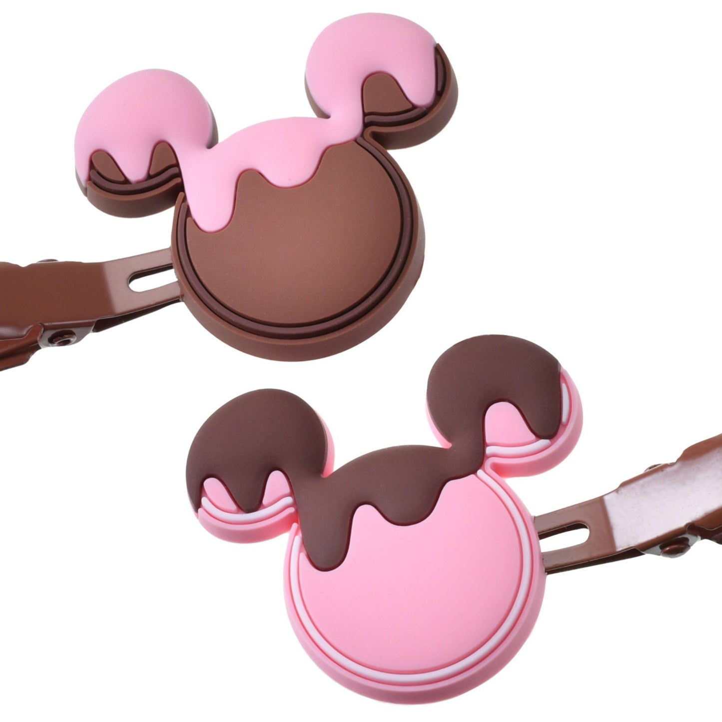 Japan Tokyo Disney Store Mickey Hair Clip Set Valentine's Chocolate MAEGAMI