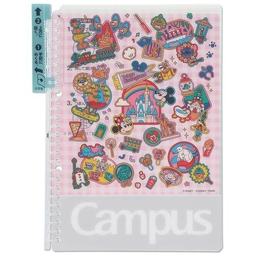 Japan Tokyo Disney Resort Mickey Mouse Clear Folder & Stickers Park Motif Memori