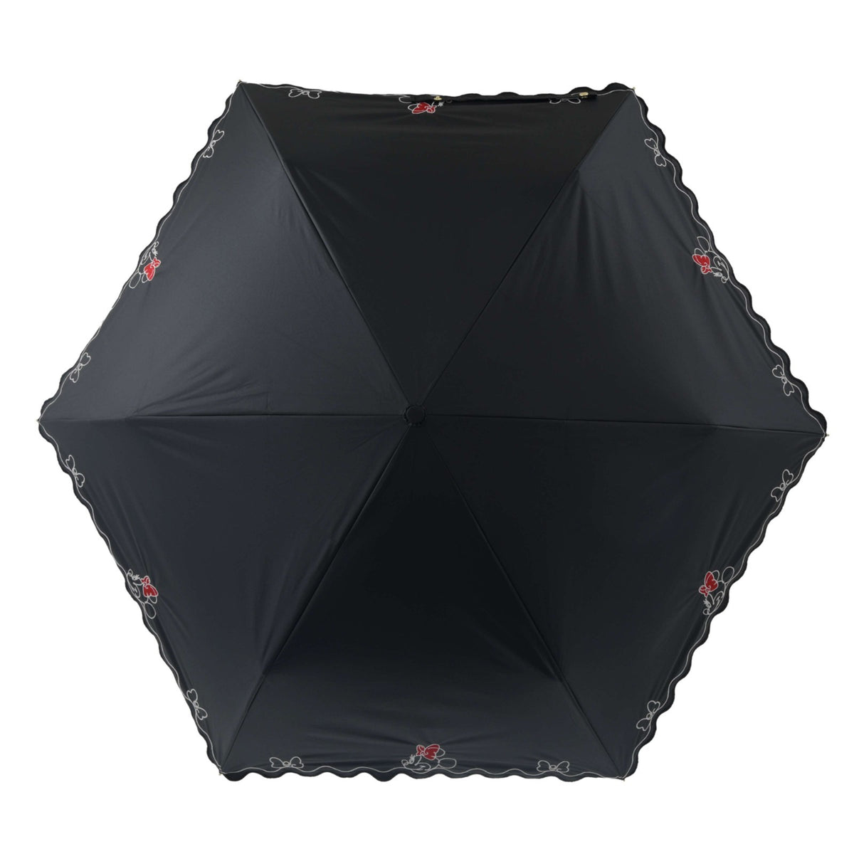 Japan Tokyo Disney Store Minnie Folding Umbrella Sunny Rainy Carabiner SHINY DAY