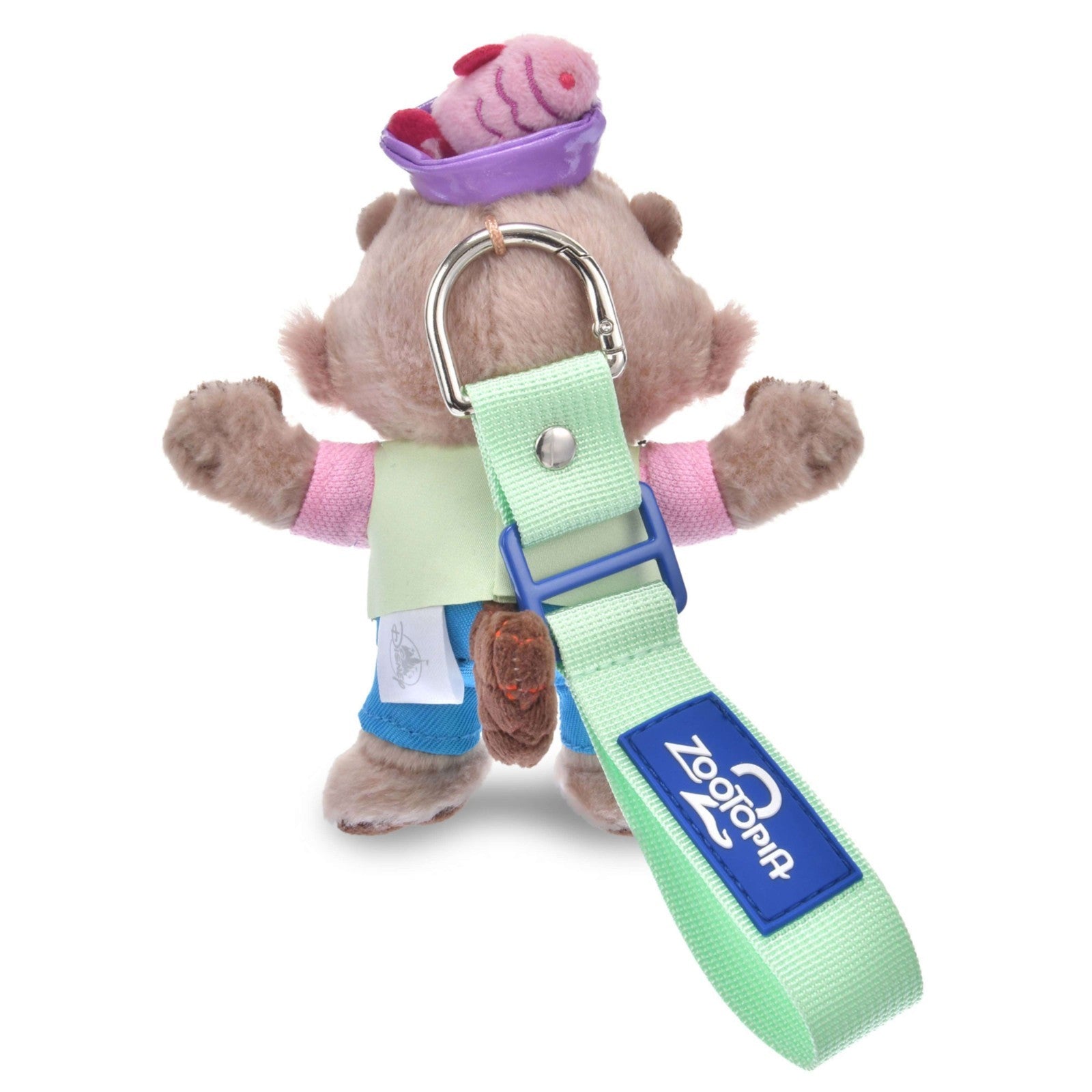 Japan Tokyo Disney Store Nibbles Maple Stick Plush Keychain Zootopia Fish Market
