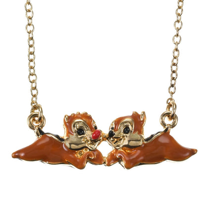 Japan Tokyo Disney Store Chip & Dale Necklace Character Motif