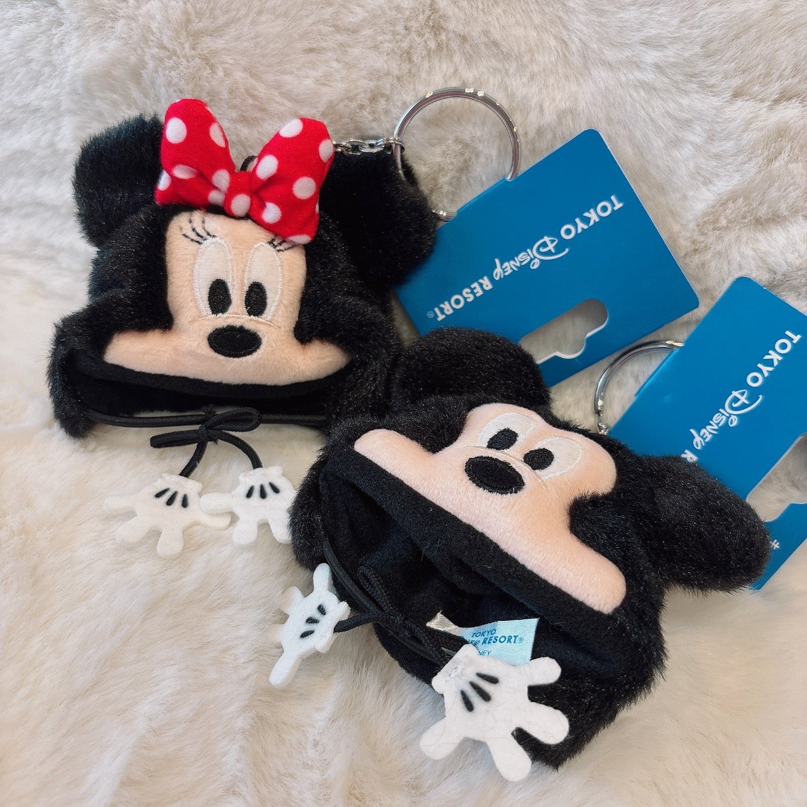 EarsJapan Tokyo Disney Resort Mickey & Minnie Keychain Ears Cap Hat Set of 2