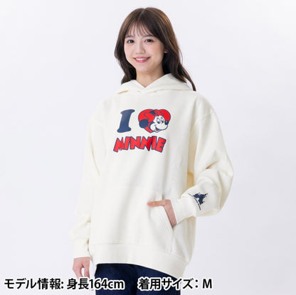 Japan Tokyo Disney Resort Minnie Mouse Hoodie Long sleeve White 2025