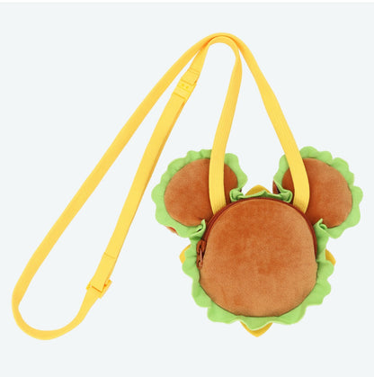 Japan Tokyo Disney Resort Mickey Waffle & Hamburger Shoulder Bag