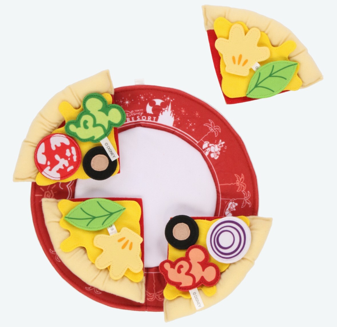 Japan Tokyo Disney Resort Play set Plush Mickey Pizza Food Toy