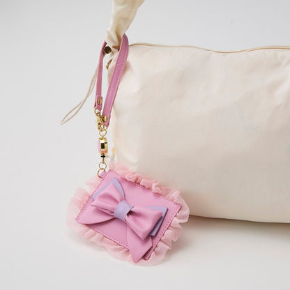 Japan Disney Fantasy Shop Bellemaison Minnie and Daisy Ribbon Motif Pass Case