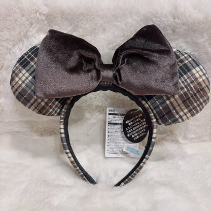 Japan Tokyo Disney Resort Ears HeadBand Hat Minnie Checkered 2025