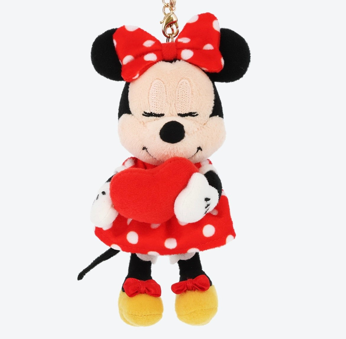 Japan Tokyo Disney Resort Mickey Minnie Plush Charm Keychain 2pieces with Magnet