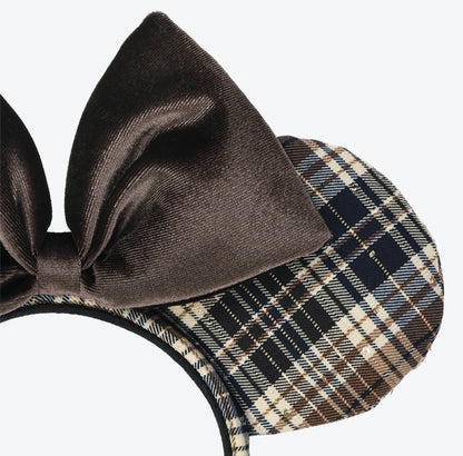 Japan Tokyo Disney Resort Ears HeadBand Hat Minnie Checkered 2025