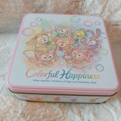 Japan Tokyo Disney Confectionery Tin Can Duffy and Friends Colorful Happiness