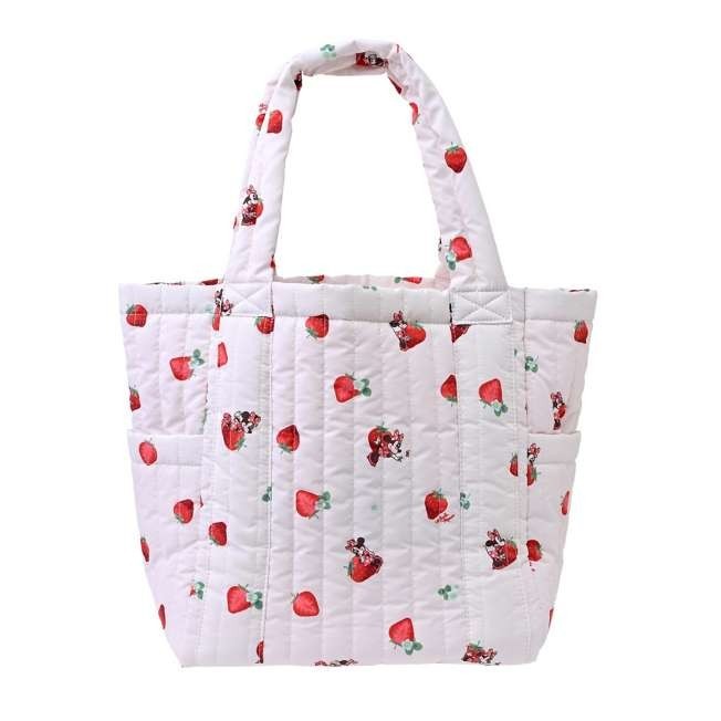 Japan Tokyo Disney Store Minnie Mouse Mother's Tote Bag Strawberry Hug