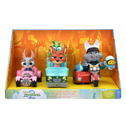 Japan Tokyo Disney Store Zootopia 2 Pull-Back Car Set Stunt Car