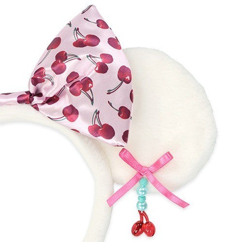 Japan Tokyo Disney Resort Headband With the Cherry on Top Minnie Ears Cap Hat