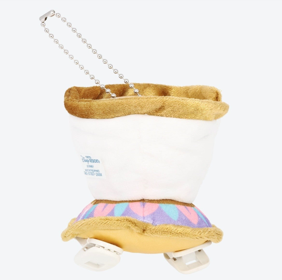 Japan Tokyo Disney Resort Beauty and the Beast Chip Plush Shoulder clip Keychain