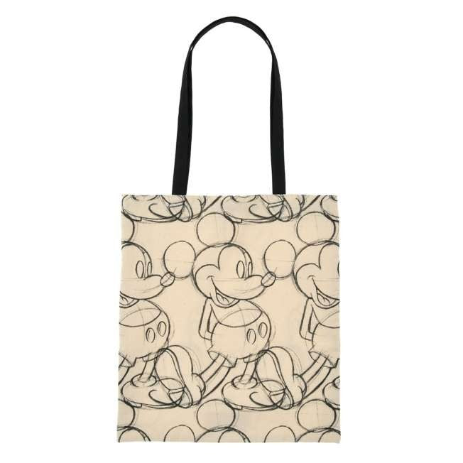 Japan Tokyo Disney Store Mickey Tote Bag Standing Pose Sketch MAGICAL LABEL