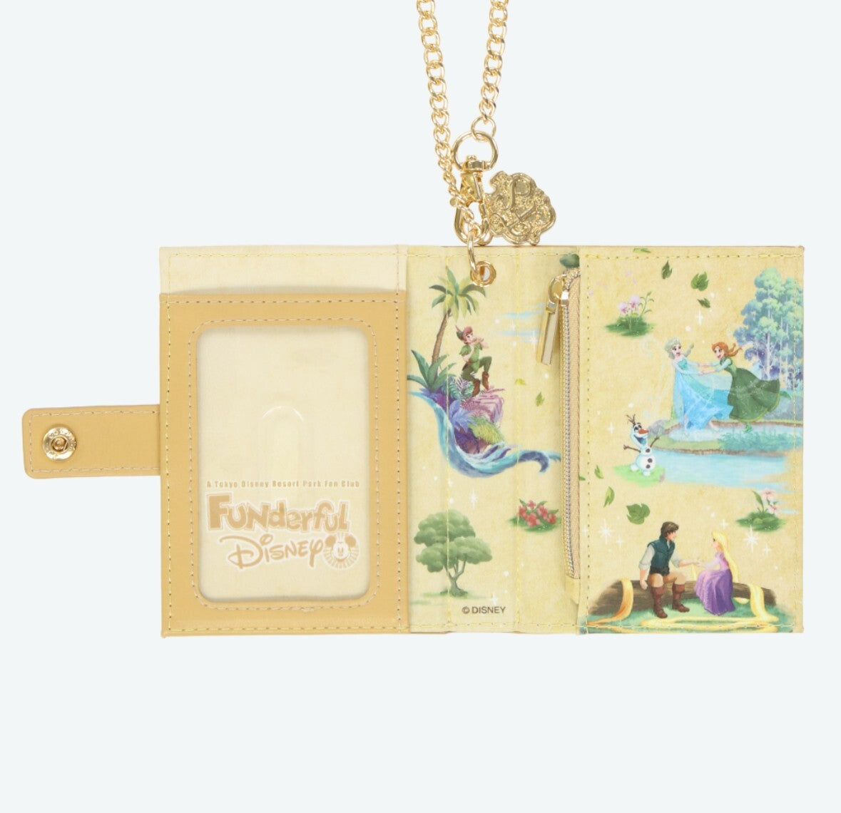 Japan Tokyo Disney Resort Fantasy Springs Pass Case Keychain Peter Pan Rapunzel