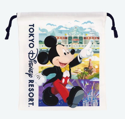 Japan Tokyo Disney Resort Shopping Bag Pattern Mickey Minnie pouch