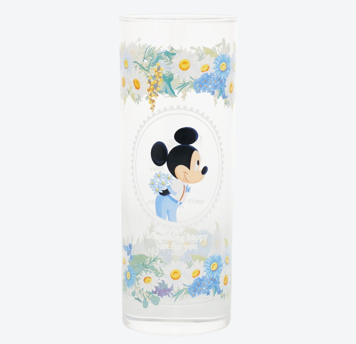 Japan Tokyo Disney Resort Store Mickey Minnie Blue Ever After cup glass
