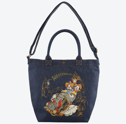 Japan Tokyo Disney Resort Big Thunder Mountain Mickey Donald Goofy Tote Bag