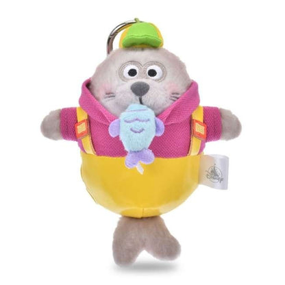 Japan Tokyo Disney Store Seal Plush Toy Keychain Zootopia Fish Market