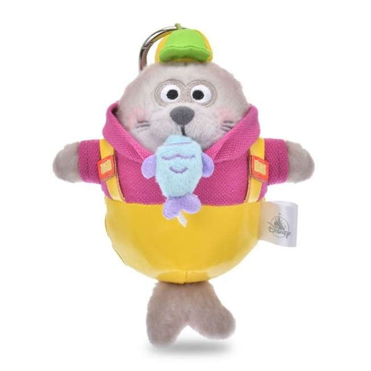 Japan Tokyo Disney Store Seal Plush Toy Keychain Zootopia Fish Market