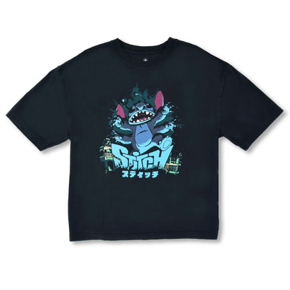 Japan Tokyo Disney Store Stitch Short-Sleeve T-Shirt Blue Size L XL STITCHZILA