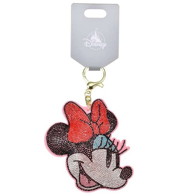 Japan Tokyo Disney Store Minnie Keychain Rhinestone Decoration Key chain Fes