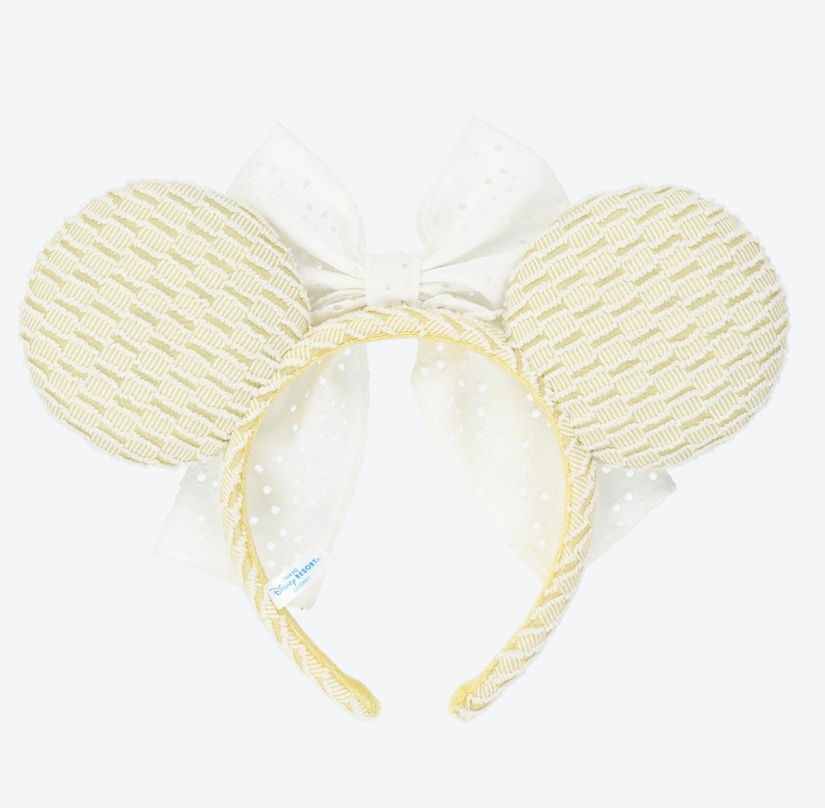 PJapan Tokyo Disney Resort Ears HeadBand Hat  Minnie Mouse White lace
