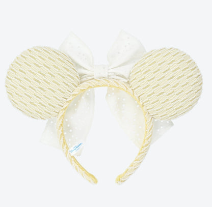 PJapan Tokyo Disney Resort Ears HeadBand Hat  Minnie Mouse White lace