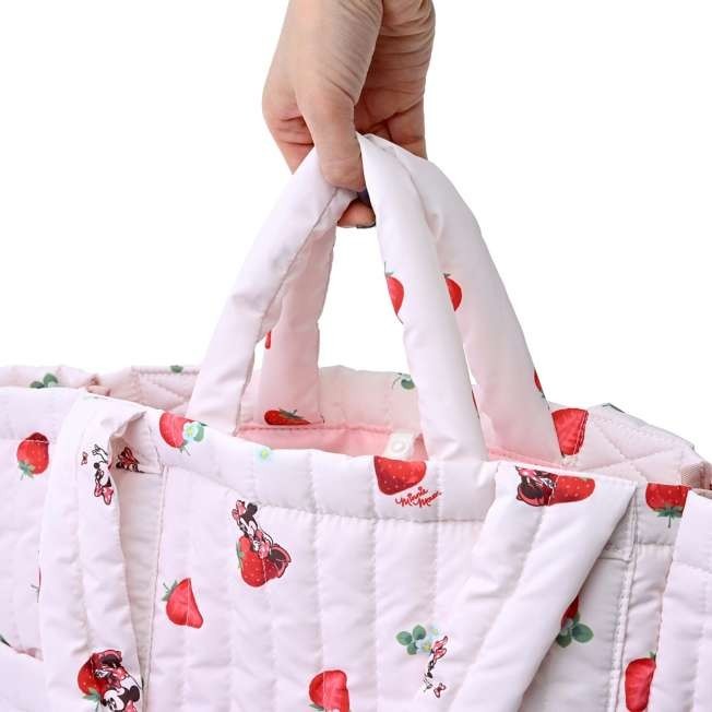 Japan Tokyo Disney Store Minnie Mouse Mother's Tote Bag Strawberry Hug