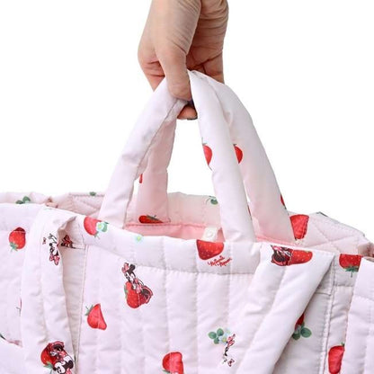 Japan Tokyo Disney Store Minnie Mouse Mother's Tote Bag Strawberry Hug