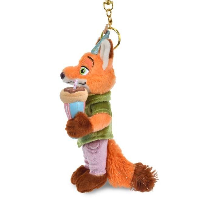 '+Japan Tokyo Disney Store Nick Wilde Plush Keychain 10th Anniversary Zootopia