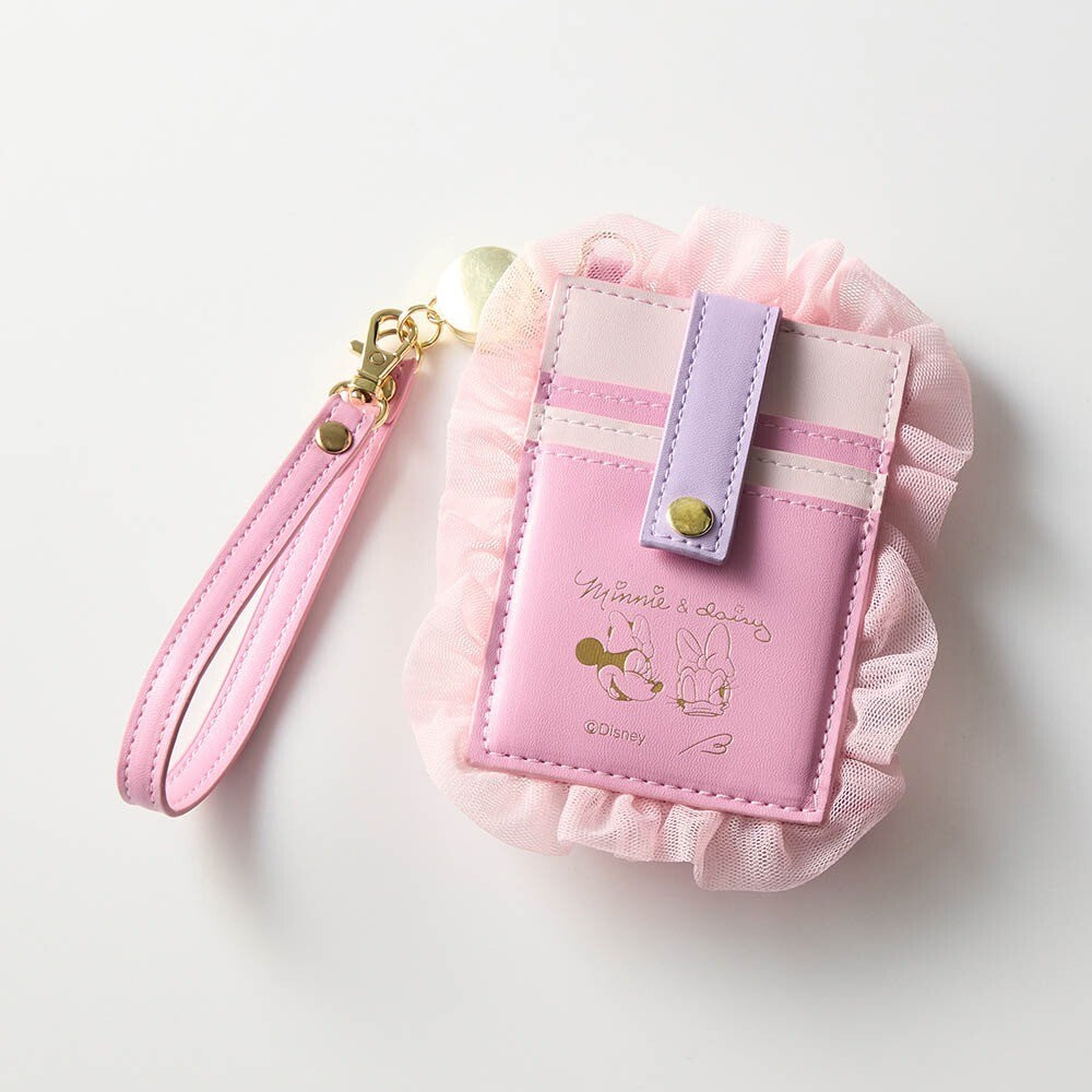 Japan Disney Fantasy Shop Bellemaison Minnie and Daisy Ribbon Motif Pass Case