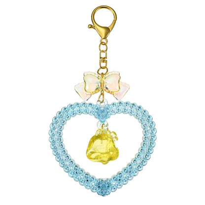 Japan Tokyo Disney Store Clarice Chip and Dale Keychain Heart Glitter Lovely Fes