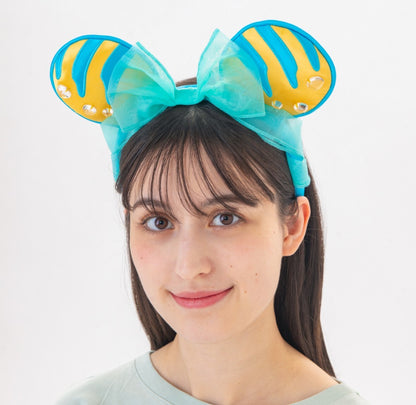 Japan Tokyo Disney Resort Store Ears HeadBand Hat The Little Mermaid Flounder