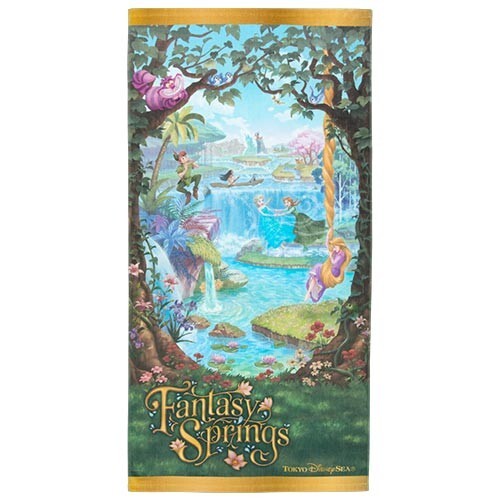 Japan Tokyo Disney Resort Wide Bath Towel Fantasy Springs