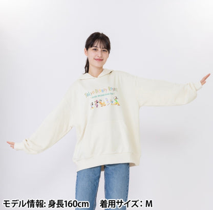 Japan Tokyo Disney Resort Mickey and Friends Hoodie White Long sleeve 2025