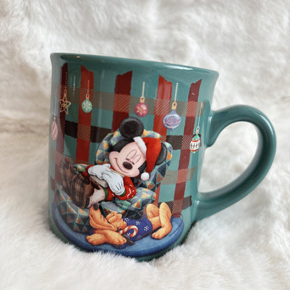 Japan Tokyo Disney Resort 2024 Christmas Mikey Minnie Pluto Holiday Mug