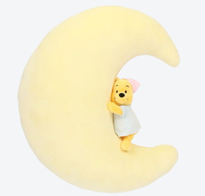 Japan Tokyo Disney Resort Winnie the Pooh Plush Toy cushion crescent moon