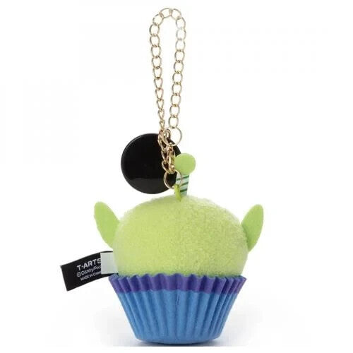 Japan Disney Takara Tommy Nui Pan Brett Plush Keychan Little Green Men cup cake