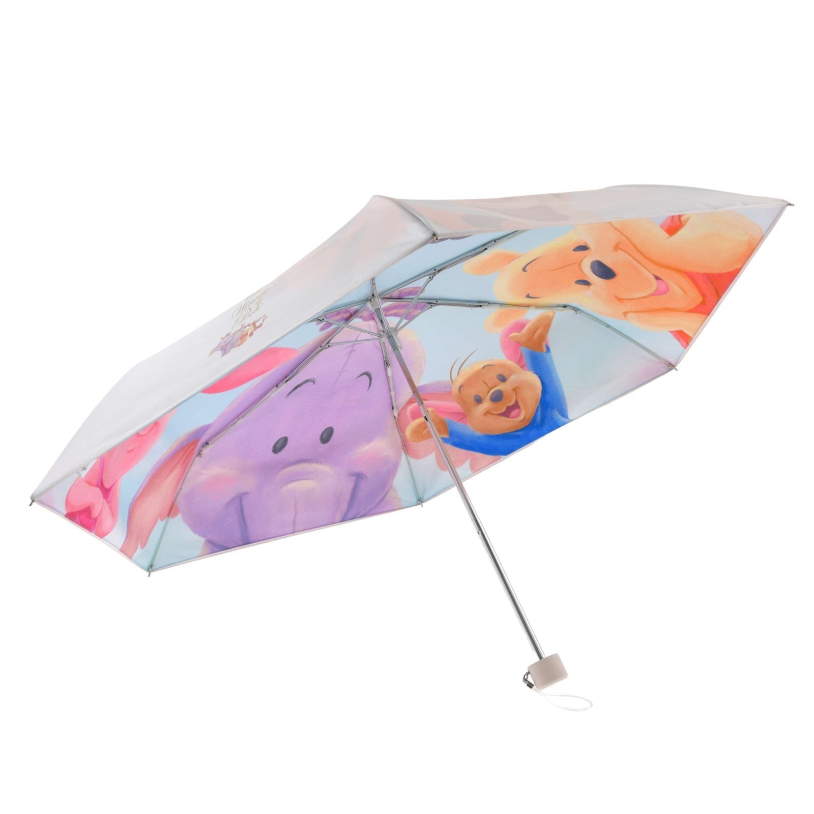 Japan Tokyo Disney Store Pooh Foldable Umbrella Sun Rain with Pouch Roo & Lumpy