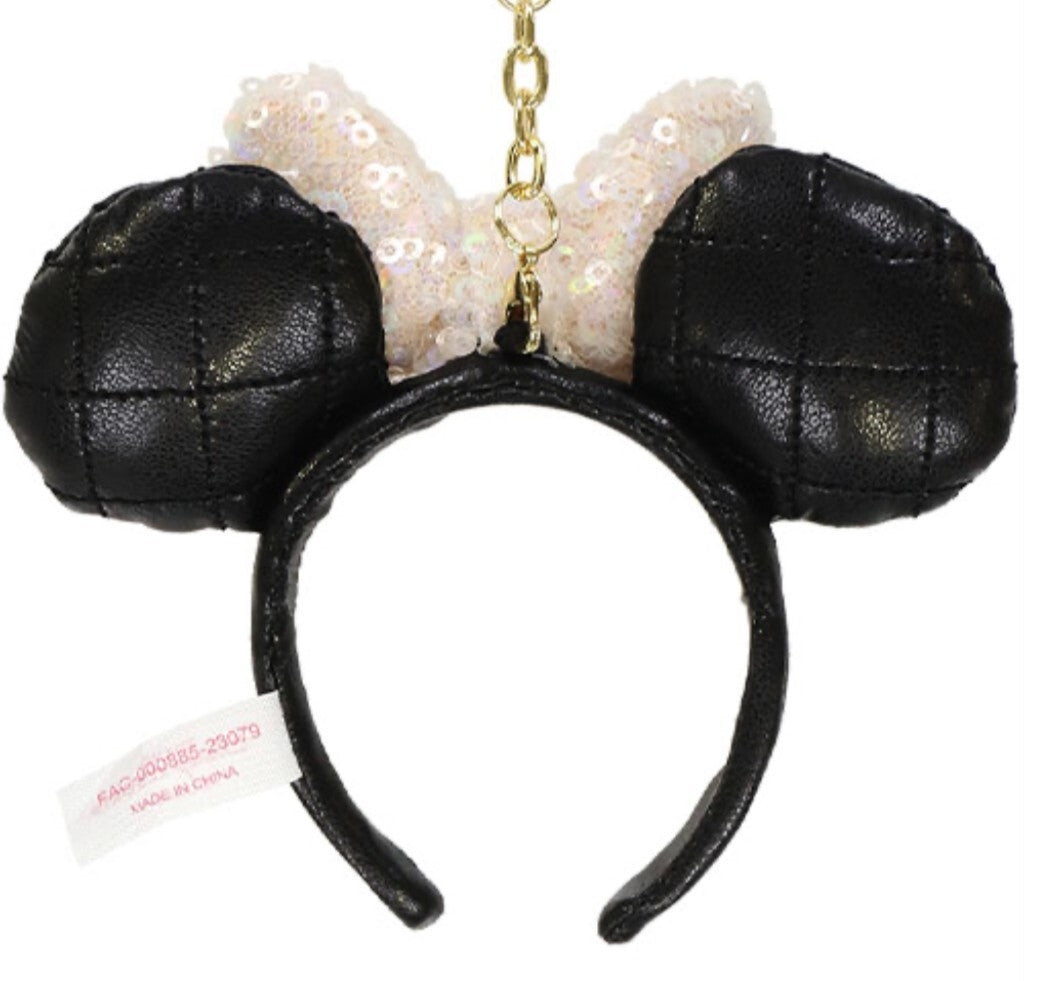 Japan Tokyo Disney Resort Minnie Sequin Headband Ears nuiMOs Keychain