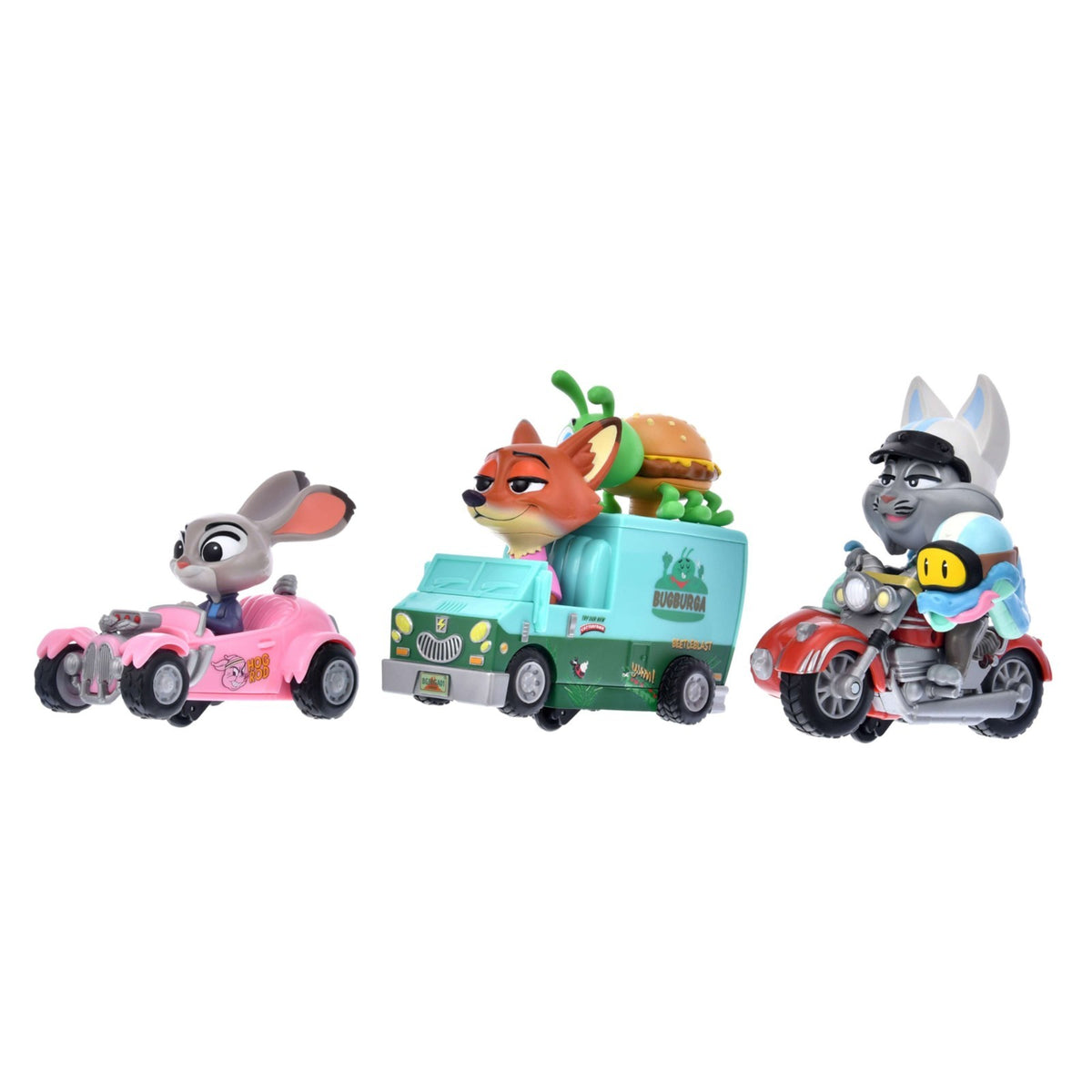 Japan Tokyo Disney Store Zootopia 2 Pull-Back Car Set Stunt Car