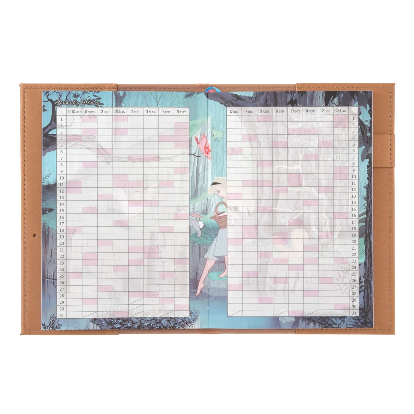 Japan Tokyo Disney Store Sleeping Beauty B6 Planner Schedule Book Diary 2027